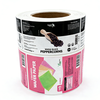 Étiquettes alimentaires personnalisées autocollantes, résistantes à la réfrigération, imperméables, en vinyle PVC, pour impression d'étiquettes d'emballage de pots à épices