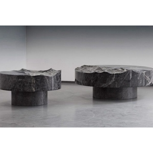 Tavolino moderno basso rotondo tavolino con superficie in marmo a onde oceaniche tavolino grande in <span class=keywords><strong>pietra</strong></span> liquida ad <span class=keywords><strong>arco</strong></span> - Product Image 6