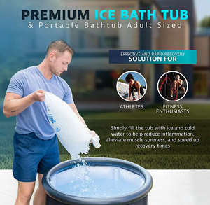 Tina de aislamiento de tela de nailon portátil inflable con logotipo de tamaño de Color personalizable, tinas de baño de recuperación de frío helado que se pueden conectar con enfriador - Product Image 3