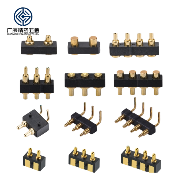 Brass Soldering Through Hole DIP Type Spring Loaded Contact SMD PCB Gold Plating Pogo Pin Connector