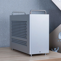 B2Pro Tout Aluminium Mid Tower MATX Petit PC ATX Cas Poignée Givrée Simple Mat 240 Stock De Refroidissement Par Eau