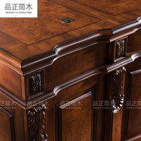 Bureau d'écriture classique en bois massif de style américain, haut de gamme, personnalisé, pour salle d'étude, bureau, villa, maison, usage commercial