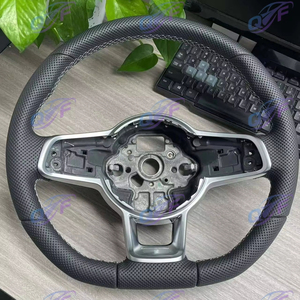 Gran oferta, nuevos productos explosivos, costuras azules de cuero perforado para volante de coche Volkswagen Golf MK8 - Product Image 1