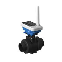 Vanne d'irrigation intelligente en plastique double mode 4G/LoRa pour l'agriculture, vanne à boisseau sphérique électrique à commande à distance, surveillance à distance IP67+