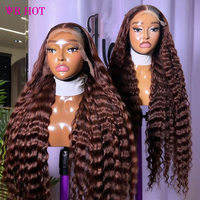Perruques frontales en dentelle HD 13x4 et 13x6 de qualité supérieure, couleur marron, sans colle, avec ligne de cheveux naturelle, pour femmes noires