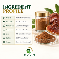 Extrait de champignon Reishi, Ganoderma, Triterpènes |   OEM |   Options Halal et Casher |   Approvisionnement mondial en matières premières