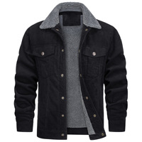 Fitspi vente en gros vêtements pour hommes européens américains automne hiver nouveaux hommes à manches longues revers velours côtelé polaire veste manteaux