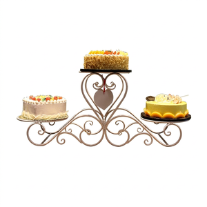 Support à gâteau en métal blanc polyvalent à 3 niveaux, élégant présentoir à desserts pour cupcakes, pâtisseries et apéritifs - Product Image 1