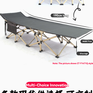 28-In Opvouwbaar Kampeerbed Voor Volwassenen, Draagbaar Slaapbedje Met Matras, Buitenbedje Voor Zwaar Gebruik Voor Kamperen Met Draagtas - Product Image 6