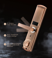 Elock ES219F-Y Intelligent carte électronique glisser serrure automatique couvercle coulissant serrure antivol porte étanche empreinte digitale serrure