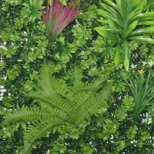 <span class=keywords><strong>Mur</strong></span> artificiel imperméable de haie de boîte de verdure extérieure de <span class=keywords><strong>plante</strong></span> artificielle résistante UV pour la terrasse de restaurant - Product Image 4