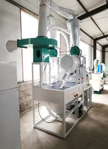 Mesin penggilingan tepung jagung mini, 5 ton per hari makan sendiri mesin penggilingan tepung jagung