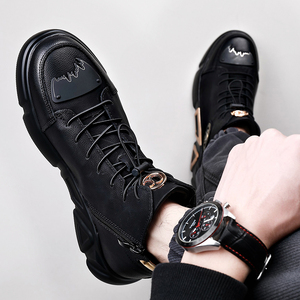 ¡Novedad de 2025! Botas de moto informales de cuero de alta calidad para hombre, suela blanda, malla de goma transpirable, cómodas para invierno, primavera y otoño - Product Image 4