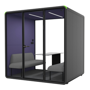 Cabine de réunion insonorisée moderne et mobile pour 4 personnes, idéale pour les discussions acoustiques en extérieur, cabine de conférence privée et silencieuse - Product Image 2