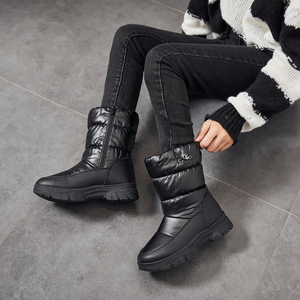 Оптовая продажа, теплые зимние водонепроницаемые ботинки с меховой подкладкой и молнией - Product Image 5