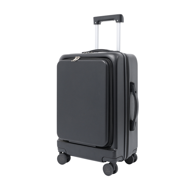 20 Inch PC Hard Shell Carry on Luggage Front Open Laptop Pocket Quiet Spinner Wheels Lightweight Business Suitcase Luggage