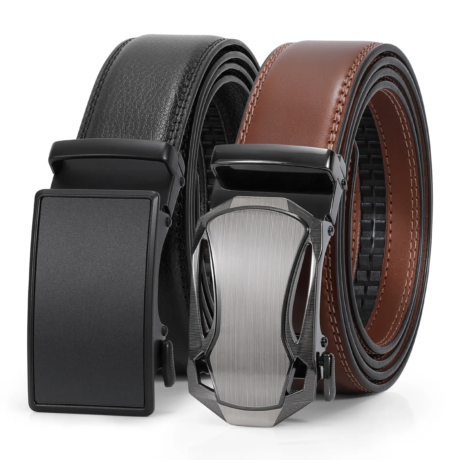 Wholesale Factory New Adjustable Casual Custom Automatic Branded Belts Men Buckle Leather Belt