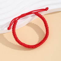 Ensemble de 3 bracelets en cordon rouge, tissage macramé, breloque cœur entrelacé argenté, cadeau bohème pour femme
