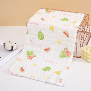 Serviettes pour bébé 20*50CM 100% coton Imprimé animal Serviette douce pour le visage Mouchoir Serviettes d'alimentation - Product Image 3