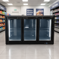 Vitrine Réfrigérée pour Boissons, Vitrine à Bière, Réfrigérateur Commercial à Trois Portes pour Supermarché, Refroidissement par Air, Sans Givre, pour Bar