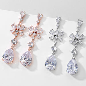 RAKOL EP5121 2025 Fashion <b>Earrings</b> Jewelry Women Flower 925 Sterling Silver <b>Earrings</b> Wedding Bridal Tear Drop <b>Earrings</b> for Women - Product Image 1