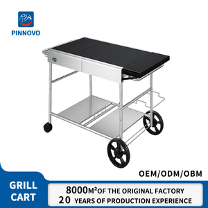 Carrito de Cocina Móvil Pinnovo para Horno de Pizza, Carrito Rodante Reforzado y Ensanchado, Soporte para Parrilla Exterior, Juego de Herramientas para Barbacoa - Product Image 1