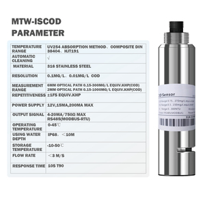 Capteur COD numérique MTW-ISCOD avec garantie d'un an, en acier inoxydable 316, plage de mesure 0,15-300 mg/L et support personnalisé (ODM/OEM/OBM) - Product Image 3