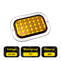 Luz LED de Gálibo Lateral para Camión de 12V 24V, Impermeable y Cuadrada, en Blanco, Rojo y Amarillo, con Encendido Constante y Intermitente, Luz de Despeje y Señalización para Camiones