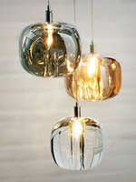 Suspension Pomme en Cristal Haut de Gamme Postmoderne Luxe Léger, Créative, Unique et Simple, à Tête Unique, pour Chevet, Salle à Manger, Bar, Comptoir