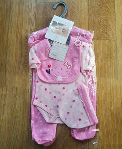 Ropa de Bebé de 4 Piezas, Personalizada, de Alta Calidad, Primaveral, Linda, 100% Algodón, Tejida, Estampada, Transpirable, Suave, Unisex, Estilo Europeo-Americano - Product Image 2