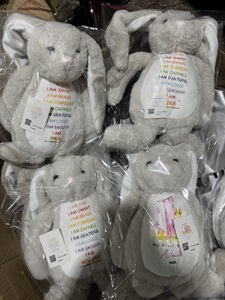 Thăng Hoa 30Cm Bunny Sang Trọng Dài Tai Thỏ Phục Sinh Bunny Mềm Ngắn Vải Thỏ Đồ Chơi Phục Sinh Quà Tặng Bán Buôn Vật Liệu Khác Nhau - Product Image 6