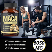 Capsules de complément alimentaire à base de plantes, marque privée OEM, racine de maca noire pour la puissance masculine des adultes et l'augmentation des fesses et des hanches chez la femme