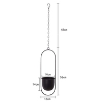 Jardinière murale suspendue en métal de style mid-century pour la maison ou le jardin, pot de fleurs, porte-plantes