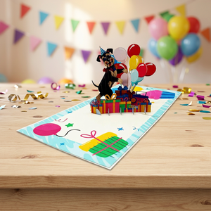 Carte d'anniversaire personnalisée avec fleurs, faite à la main, carte pop-up 3D, impression offset, artisanat du papier vietnamien, Saint-Valentin, fête des mères - Product Image 2