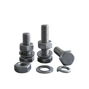 High Quality Stainless Steel Hex Bolts and Nuts Durable Hexagon Head <b>Fasteners</b> for Machinery and Construction - Product Image 1
