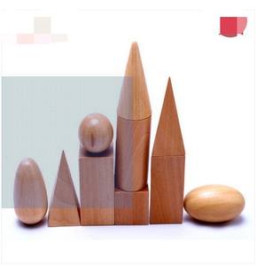 3D Forme Solidi Geometrici Giocattoli di Legno Montessori Matematica Manipulatives <span class=keywords><strong>Geometria</strong></span> Set Geo Blocchi per I Bambini In Età Prescolare Giocattoli di Apprendimento - Product Image 2