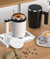 Mug à café électrique auto-mélangeur en acier inoxydable à sublimation magnétique avec poignée, portable pour le bureau et les fêtes