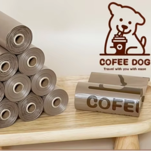 Sac à déchets pour animaux de compagnie biodégradable compostable de haute qualité au parfum de <span class=keywords><strong>café</strong></span> - Sac à crottes de chien - Product Image 1