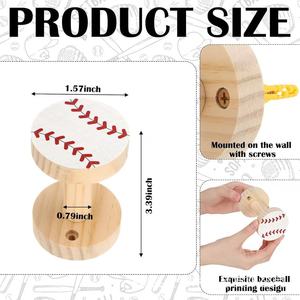 Wooden <b>Curtain</b> <b>Hook</b> Baseball Style Wall Mounted Solid Wood <b>Curtain</b> Holder For Bedroom Living Room - Product Image 5