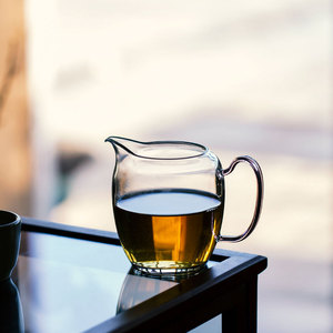 Transparent Glass Fairness Cup Thickened Heat Resistant Kung Fu <b>Tea</b> <b>Set</b> Accessory For Afternoon <b>Tea</b> Cylinder Shape Without Lid - Product Image 1