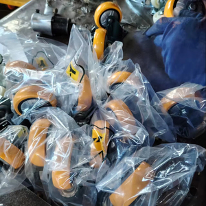 <span class=keywords><strong>3</strong></span> Zoll Schwenkbare Lenkrollen mit Bremse Orange Industrierollen für Transportwagen Stangenrollen - Product Image 2