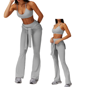 High Quality <b>Women</b> Flare Yoga Leggings Wholesale Gym Bootcut Pants High Waist <b>Stretch</b> Fitness Custom <b>Trousers</b> Activewear OEM ODM - Product Image 1