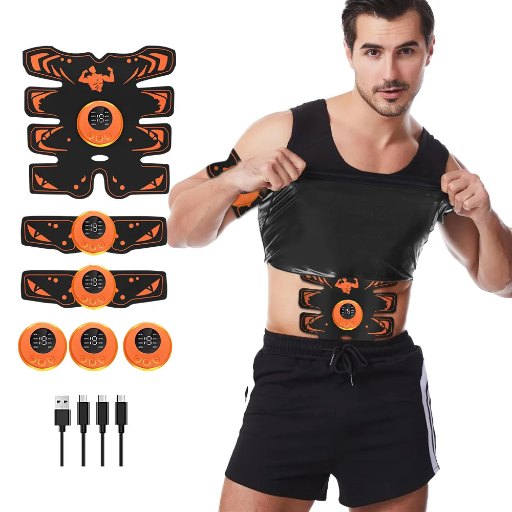 Ems Draadloze Spierstimulator Trainer Slimme Fitness Buiktraining Elektrische Gewichtsverlies Stickers