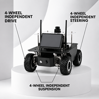 Kits de développement de châssis de robot mobile autonome UGV AMR avec navigation industrielle par IA, ROS et SLAM, et écran tactile intelligent