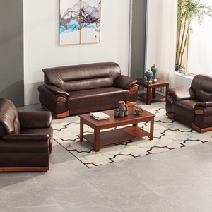 Muebles de oficina Sofá de recepción moderno <span class=keywords><strong>comercial</strong></span> Sofá de oficina de cuero Conjunto de muebles - Product Image 2