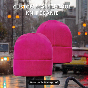 Gorro de Invierno Personalizado de Acrílico Tejido Plano, Transpirable e Impermeable, Unisex, Ajustable, con Cadenas Decorativas, para Deportes al Aire Libre - Product Image 2