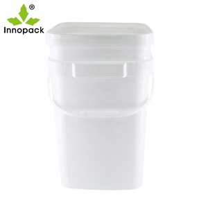 8.5 gallon square food grade plastic bucket