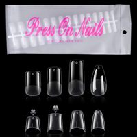 150 faux ongles carrés mi-mat extra courts, forme amande moyenne, design français, application facile, couvrance totale, doux pour les doigts