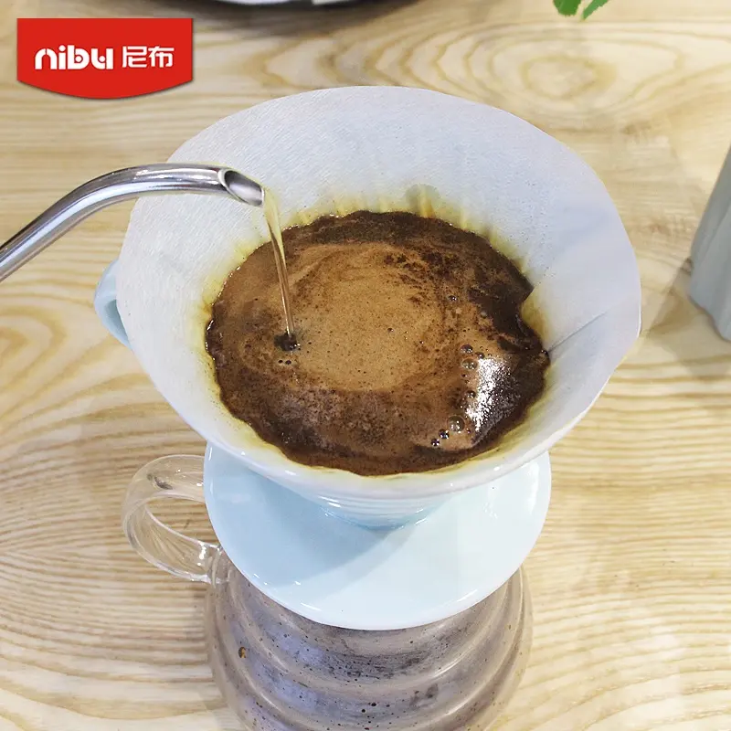 NIBU 일회용 V01 부어 콘 커피 필터 종이 가방 드립 바리 스타 도구 커피 필터 종이