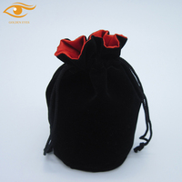 Sac à dés en velours doublé de satin, écologique et personnalisé, avec cordon en lin recyclable, taille sur mesure et logo imprimé pour cadeaux